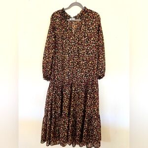 Show Me Your Mumu Birdie Maxi Dress Midnight Floral Size Small